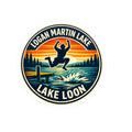 Logan Martin Lake Loon Pier Jump Kiss-Cut Stickers