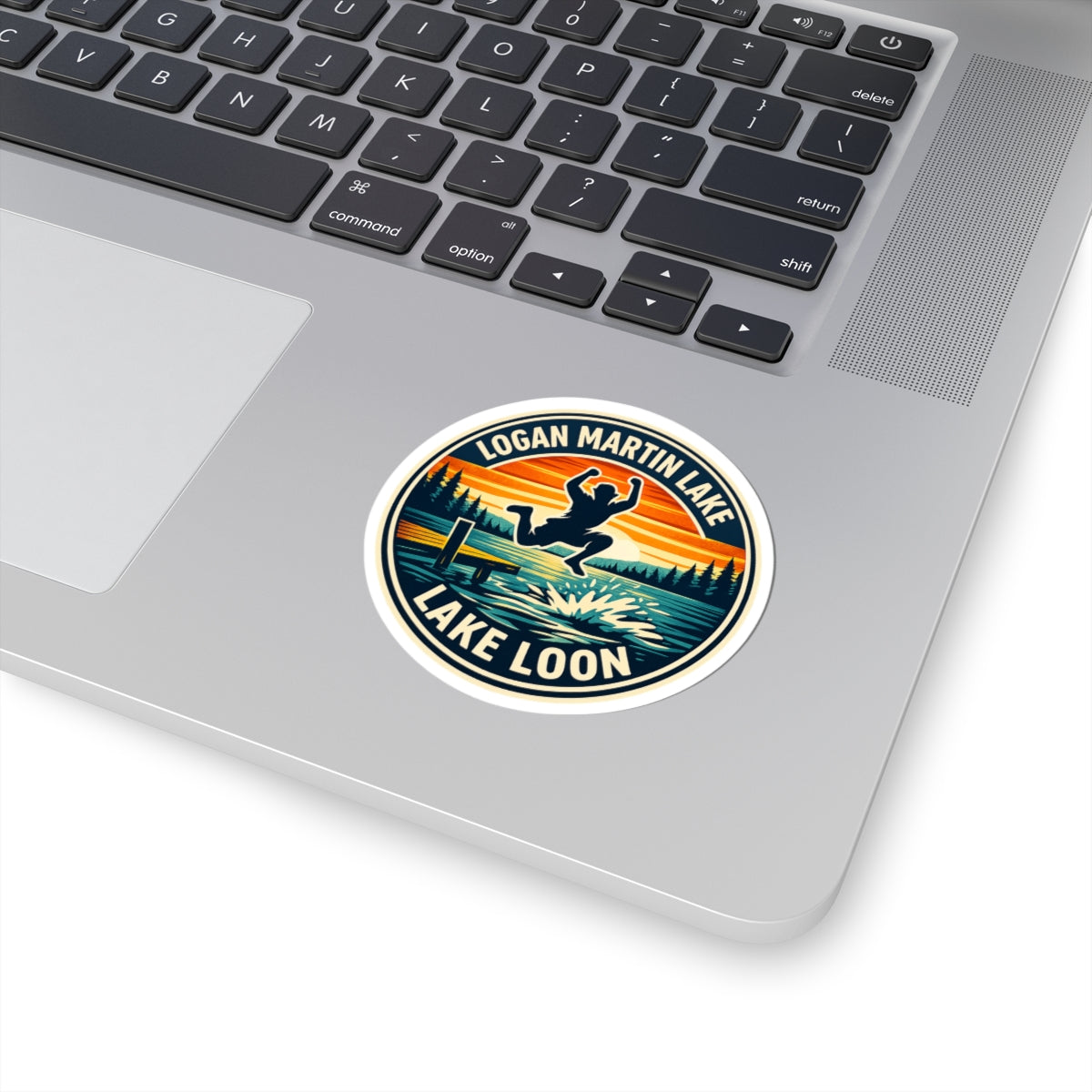 Logan Martin Lake Loon Pier Jump Kiss-Cut Stickers
