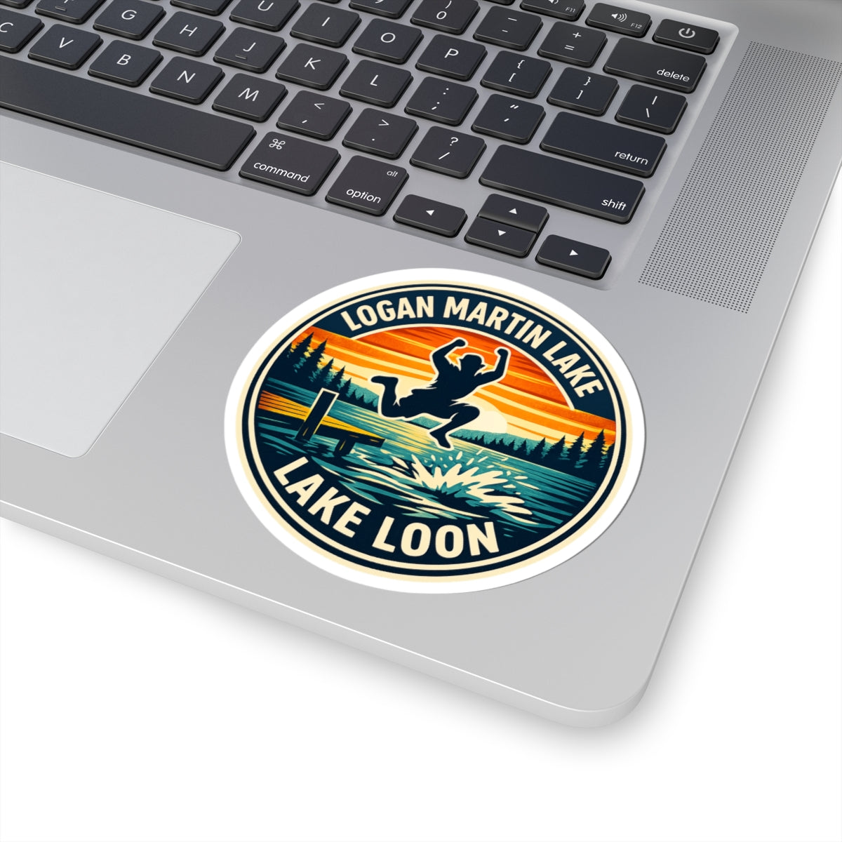 Logan Martin Lake Loon Pier Jump Kiss-Cut Stickers